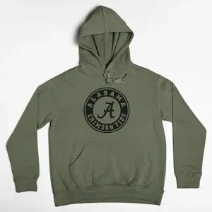 NEW Alabama Crimson Tide Roundel Pullover Fleece Hoodie MILITARY ARMY
